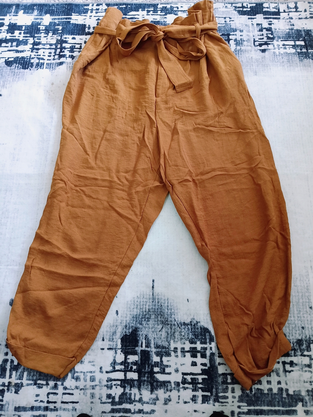 a new day Women’s Paperbag Waist Trousers in‎ Rust Orange